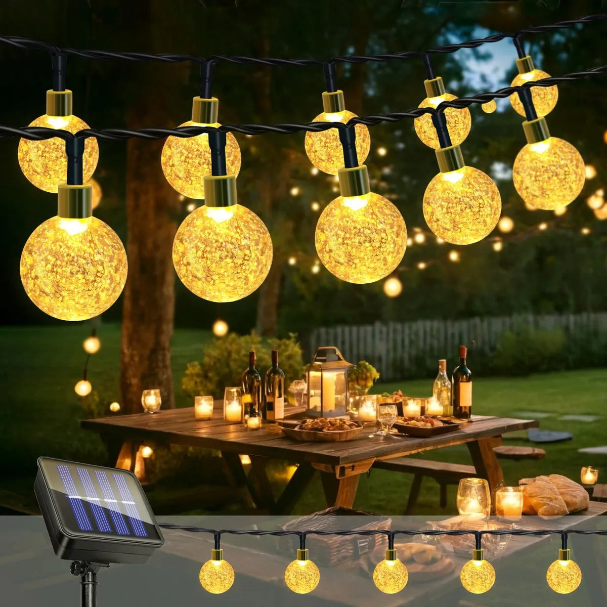 luces gotas de agua solar 5m 20led(8457)
