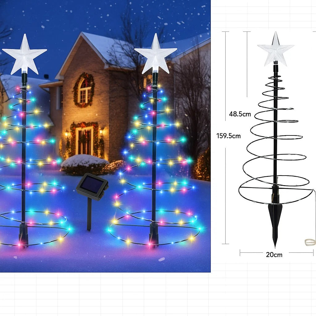 Árbol Espiral Navideño Solar