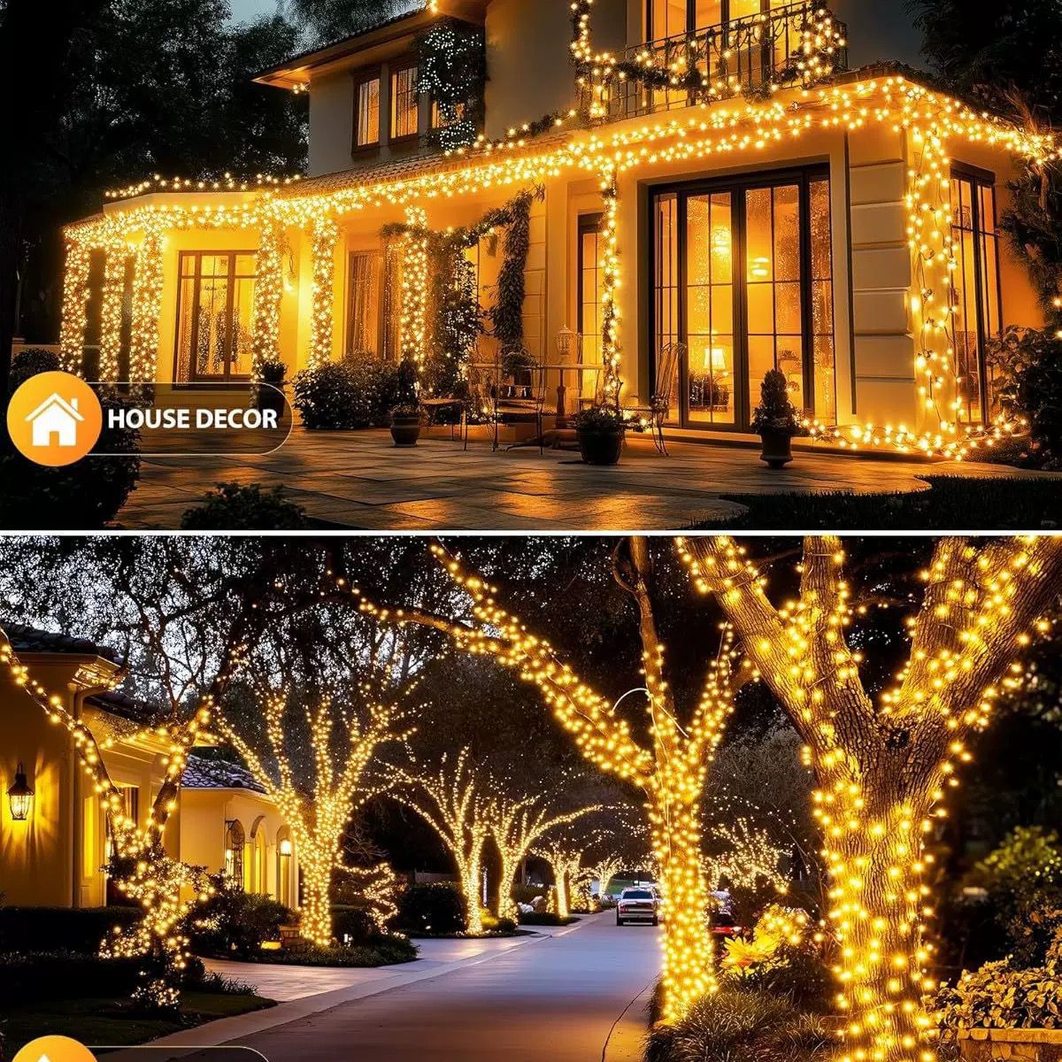 Luces solares navideñas de 17 m y 170led