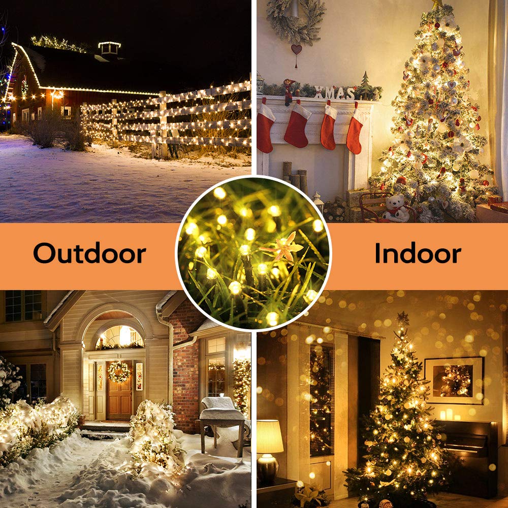 Luces solares navideñas de 17 m y 170led