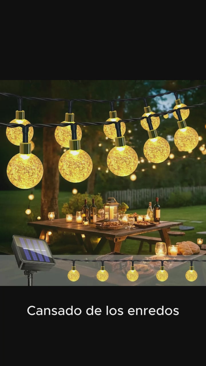 💡Luces gotas de agua solar 6m 30 led.☀️